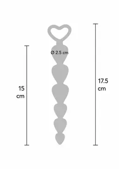 TOYJOY Bottom Beads Silicone Flexible Anal Chain 6 Beads Black