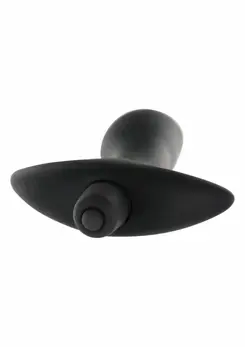 TOYJOY Private Dancer Silicone Vibrating Plug with Flared Base Black