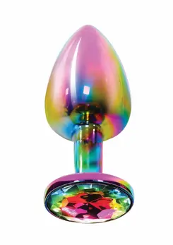 TOYJOY Twilight Booty Jewel Medium Aluminium Plug with Rainbow Gem