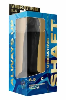 SHAFT Vibrating Model C 8.5 Inch Black FLEXISKIN™ Silicone, Remote