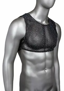 CalExotics Radiance Crop Top by Radiance - Mesh Design & Rhinestone Accents