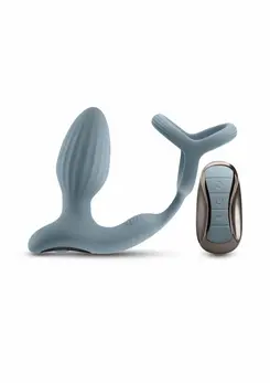 NS Novelties Renegade Pinnacle Silicone Plug with Remote & Ring, Rechargeable Black