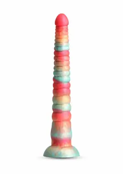 NS Novelties Colours Stacked 12 inch Silicone Model, Tri-Colored, Satin Finish