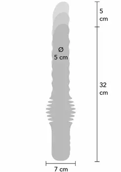 Hidden Desire Anal Power Thrusting Vibrator 32-37 cm Silicone, Adjustable Suction Base