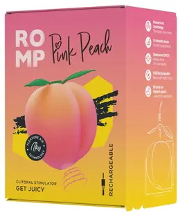 ROMP Pink Peach Compact Air Pulse Stimulator, Waterproof, Silicone