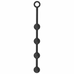 Extreme Heavy силиконови анални топчета с тежест, черни, средни, 34,5 см