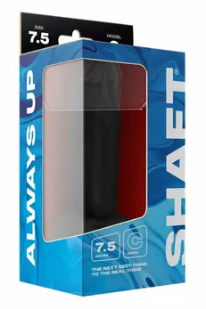 SHAFT Model C 7.5 Inch Black Dual-Layer Intimate Device with Suction Cup
