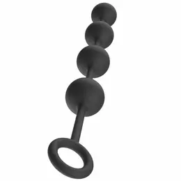 HIDDEN DESIRE Extreme Heavy Anal Balls Extra Large Silicone 49cm Black