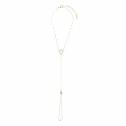 Otazu Harmony Crystal Anklet Transparent - Elegant Adjustable Chain One Size