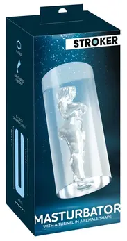 STROKER Female Shaped Tunnel Transparent Intimate Device 14.2 cm TPE