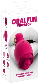 You2Toys Oral Fun Vibrator - 8-Mode Silicone Tongue, Pink, 11.3 cm