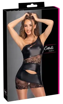 Cottelli Collection Party Asymmetrical Black Mini Dress XL