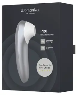 Womanizer Pro Silver - Compact Air Technology System, 11 Modes