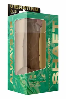 SHAFT Model N 8.5 Inch Oak - FlexiSkin Silicone, Vibrating, Waterproof