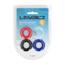 LEVELZ Set of 4 Ultra-Flexible Rings - Multicolor, TPE, Adjustable Fit