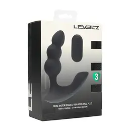 LEVELZ Revo Dual Motor Remote Silicone Prostate Stimulator Black