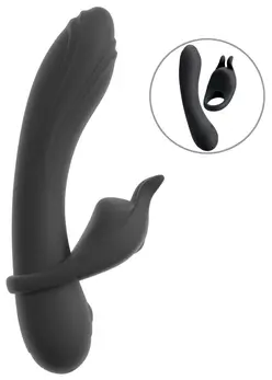 Couples Choice Duo Vibrator 3-in-1 Silicone Set with Removable Ring, Purple