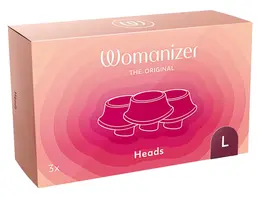 Womanizer 3-Pack Replacement Heads L Bordeaux Silicone Premium 2/Classic 2