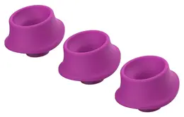 Womanizer Replacement Heads L Purple 3-Pack - Silicone, 23mm Inner Diameter
