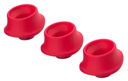 Womanizer W-Heads Replacement Silicone Heads L Red 3-Pack