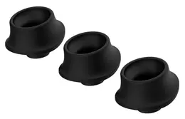 Womanizer Replacement Heads Pack 3x Black L - Silicone, Size L, 23mm