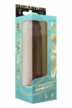 SHAFT Model F Vibrating Sheath Size 1 Oak - FlexiSkin™, 8 Modes, Waterproof