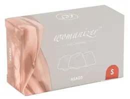 Womanizer Heads Duo Bordeaux S - Replacement Silicone Attachments, 3-Pack