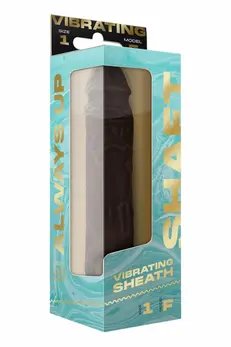 SHAFT Model F Vibrating Sheath Size 1 Mahogany FlexiSkin™ Silicone