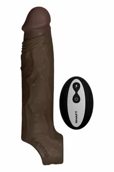 SHAFT Model F Vibrating Sheath Size 1 Mahogany FlexiSkin™ Silicone