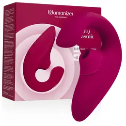 Womanizer Blend Rabbit Vibrator Dual Stimulation Vibrant Pink 113x51x139mm