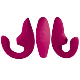 Womanizer Blend Rabbit Vibrator Dual Stimulation Vibrant Pink 113x51x139mm