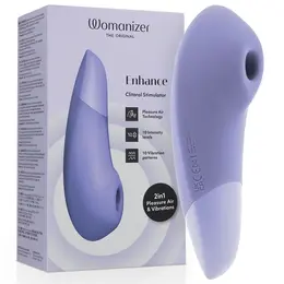 Womanizer Enhance Lilac Intimate Air & Vibration Device, Waterproof, 158 mm