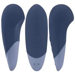 Womanizer Vibe Lay-On Silent UltraWave Vibrator Dark Blue 17.1 cm