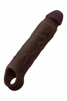 SHAFT Sheath Model F Size 1 Liquid Silicone Sleeve 19.8cm Mahogany