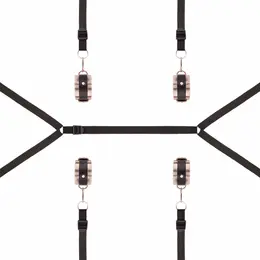 Rosy Gold Under-Mattress Restraint Set Black - Adjustable Comfort System
