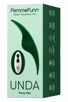 FemmeFunn Unda Dark Green - Ultra-Thin Wearable Intimate Device, Remote Control