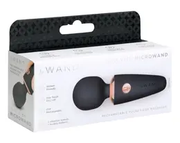 le Wand Mini Microwand Black - Compact Rechargeable Massage Wand 10 cm