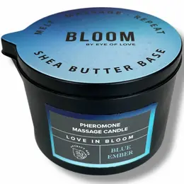Eye of Love Bloom Blue Ember Indica Massage Candle 150ml Vegan Formula