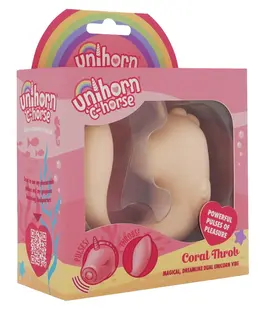 Unihorn C-Horse Coral Throb Dual Vibrating Intimate Device Silicone Pink