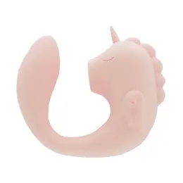 Unihorn C-Horse Coral Throb Dual Vibrating Intimate Device Silicone Pink