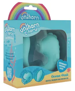 Unihorn C-Horse Ocean Peak Dual Motor Intimate Device, Blue Silicone