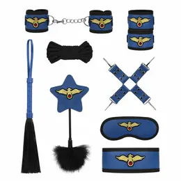 Easytoys Pilot’s Passion 11-Piece Bondage Restraint Set Black