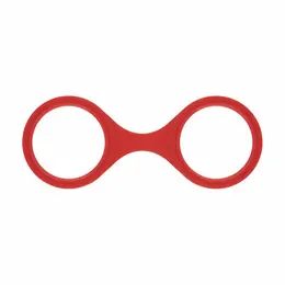 EasyToys Flexible Silicone Handcuffs Red - Adjustable Soft Model