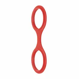 EasyToys Flexible Silicone Handcuffs Red - Adjustable Soft Model