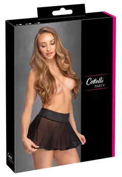 Cottelli PARTY Powernet Black Mini Skirt, Flared, Size M