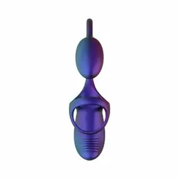 Hueman Halo Orbit Dual-Motor Intimate Ring, Purple, Remote-Controlled
