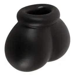Erecto Liquid Silicone Anatomical Ball Support Ring 7x8.5cm Black