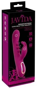 Javida 2F Silicone Dual-Action Vibrator, 7 Modes, Rechargeable, 22.5cm