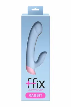FemmeFunn FFIX Rabbit Light Blue Dual-Action Silicone Massager 20 Modes