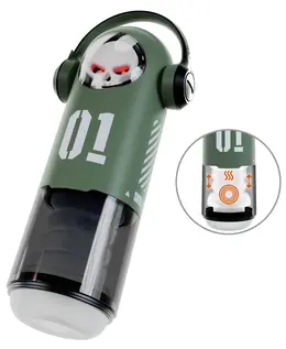 Rebel SKULL 3F Intimate Device with Heating & Thrusting, Black, 30 cm